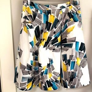Carolina Herrera mid-length silk print skirt